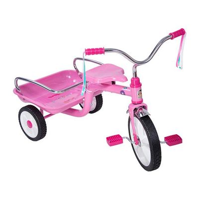 TRICICLO CON CAJA Y BARANDAL R-14 ROSA 302A