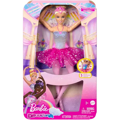 BARBIE BAILARINA LUCES BRILLANTES TU TU ROSA HLC25