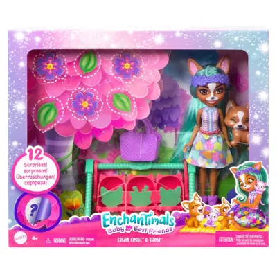 ENCHANTIMALS BABY BEST FRIENDS - CRIZIA CORGI & SHOW HLK83