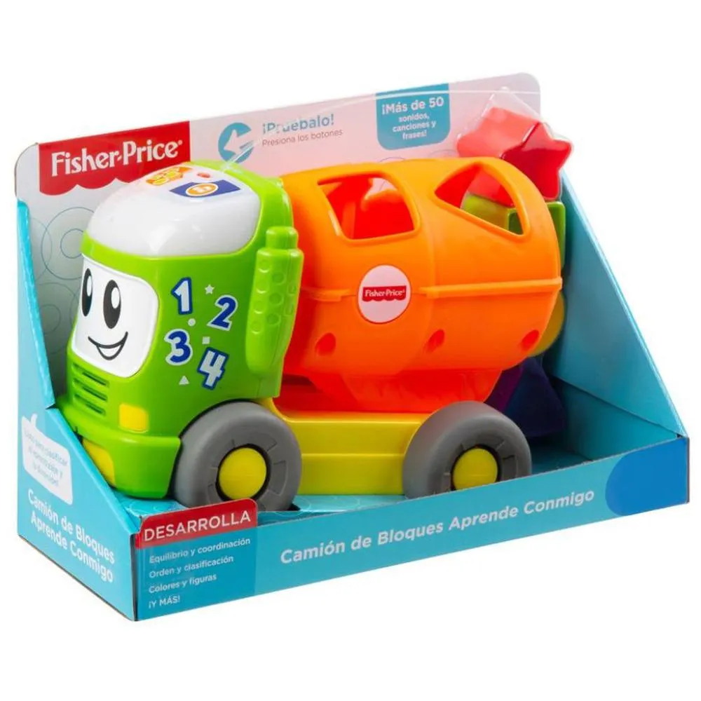 FISHER-PRICE CAMIÓN DE BLOQUES APRENDE CONMIGO GFJ44