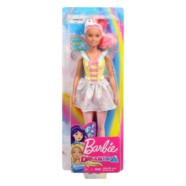 Barbie Dreamtopia - Muñeca de unicornio con pelo azul y rosa, falda, cola  de unicornio extraíble y diadema, juguete para niños a partir de 3 años