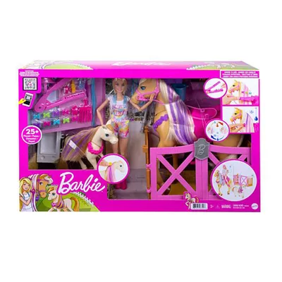 BARBIE CON CABALLO PEINADOS DIVERTIDOS GXV77