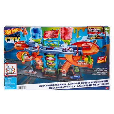 HOT WHEELS CITY AUTOLAVADO MEGA TORRE HDP05