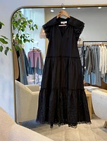 Marja Embroidery Flutter Slv Dress