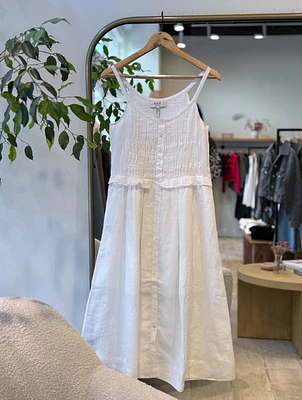 Zora Solid Tank Button Down Dress