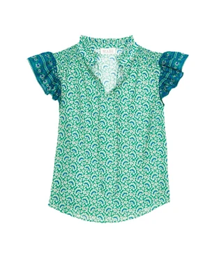 Dana Print SS Top