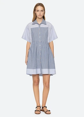 Helmi Striped Shirting S/Slv Tunic