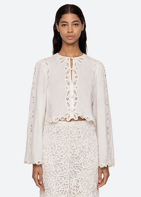 Elke Soutache L/Slv Blouse