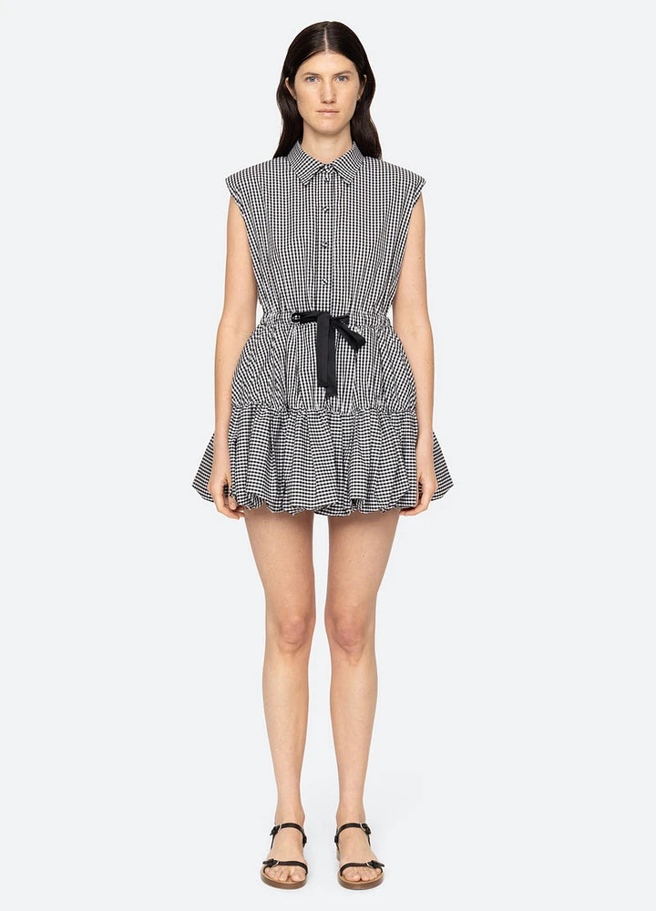 Neci Gingham Bubble Mini Dress