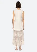 Arielle Lace V-Neck Midi Dress