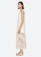Arielle Lace V-Neck Midi Dress