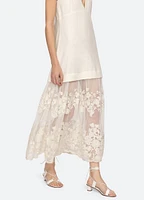Arielle Lace V-Neck Midi Dress