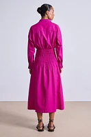 Sophia Smocked Shirt Dress
