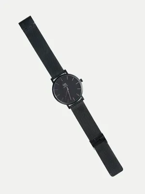 Reloj Negro Extensible Metálico Negro - Correa Intercambiable