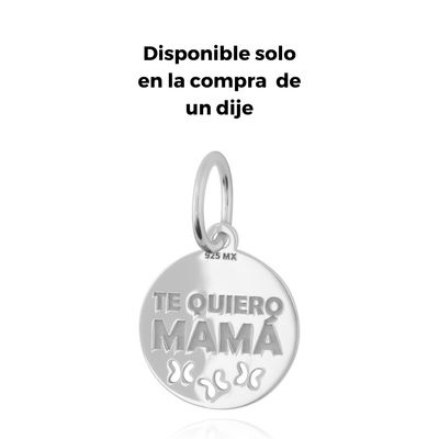 Dije charm círculo mariposas mamá