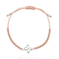 Pulsera Alegria Tejida Nude Con Mariposa