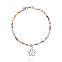 Pulsera Hilo Circonia Flor Alegria