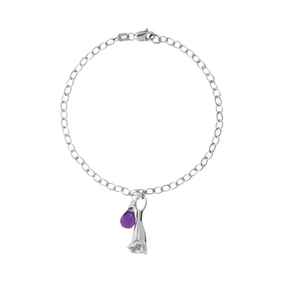 Pulsera Jacaranda Plata Con Amatista