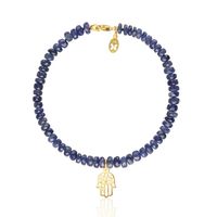 PULSERA MANO ZEN ORO Y ZAFIRO