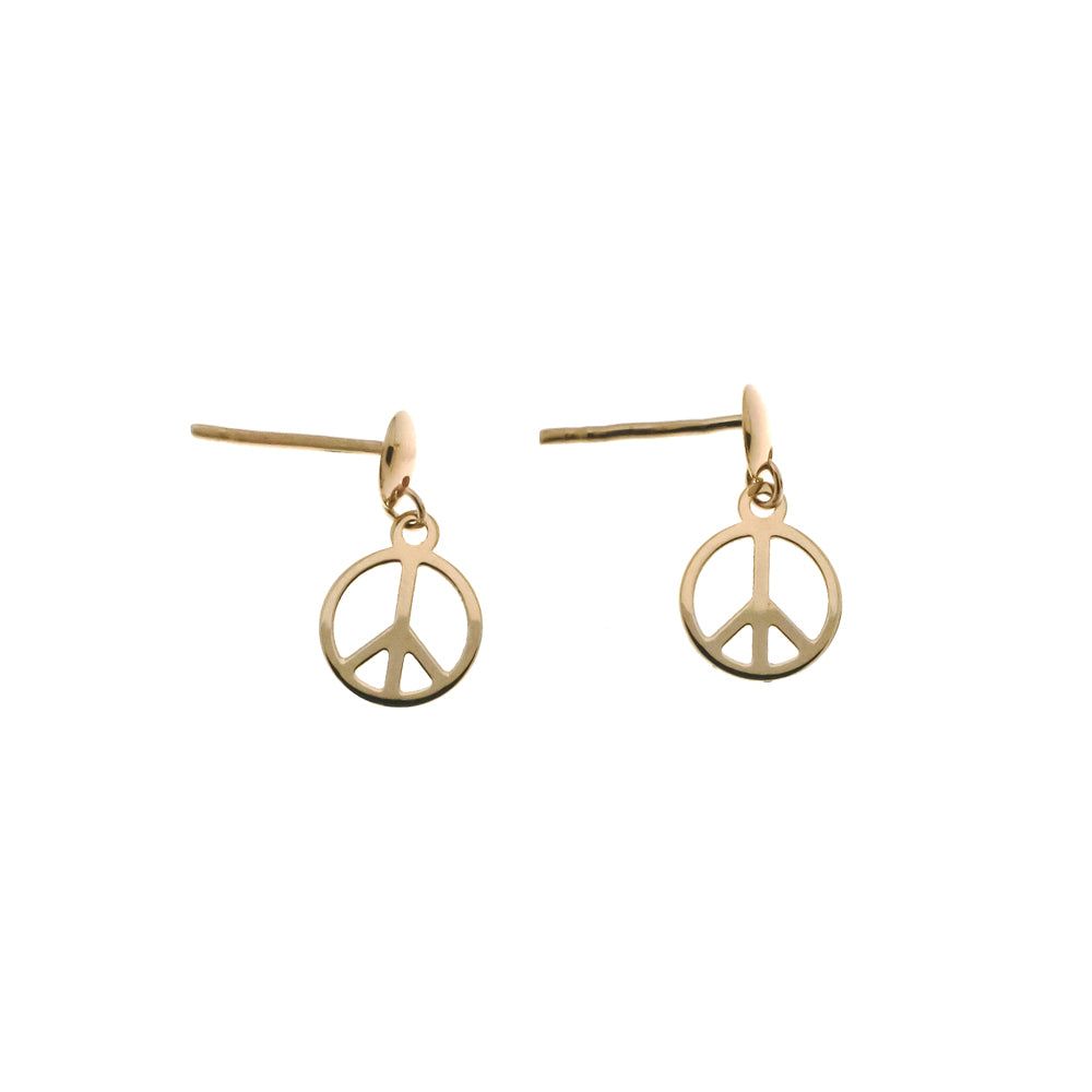 Aretes Peace and Love Colgantes