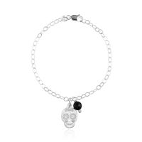 Pulsera Calaverita de Azúcar de Plata y Ónix Anamora por Tanya Moss