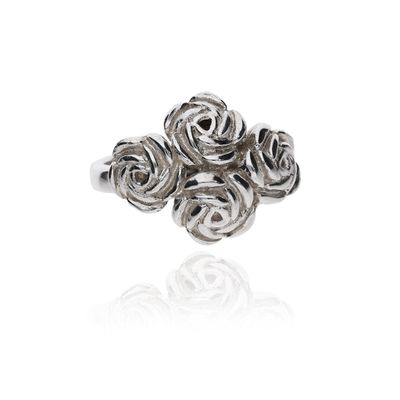 Anillo Multirosas Bouquet de Plata