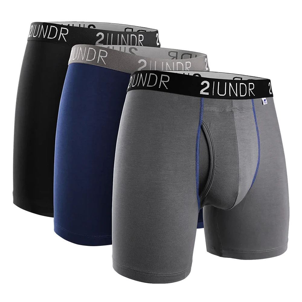 Pack de 3 boxers sélectionnés 2Undr Swing Shift Black/Grey/Navy