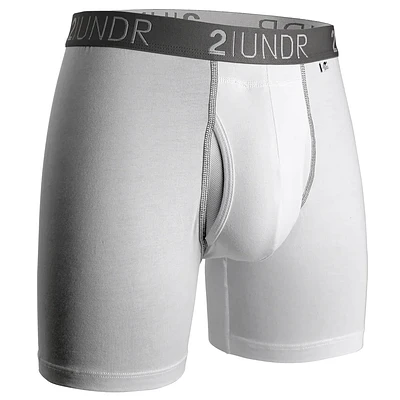2Undr - Swing Shift Boxer Brief : White/Grey