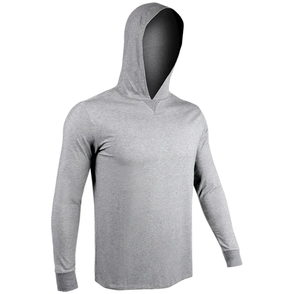 Luxury Grey Long Sleeve Hooded Sweater