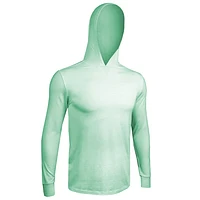 Chandail à manches longues et capuchon Luxury Heathered Mint Green