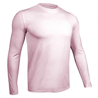 Luxury Heathered Light Pink Long Sleeve Sweater