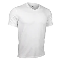 Luxury White V-neck T-shirt