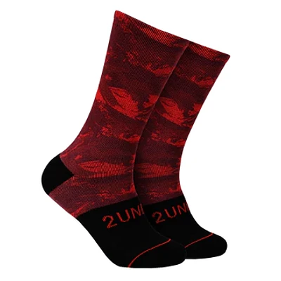 Pair of Flex Printed Red Storm socks