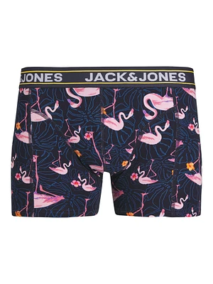 Pink Flamingo short boxer: Navy Flower