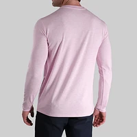 Luxury Heathered Light Pink Long Sleeve Sweater