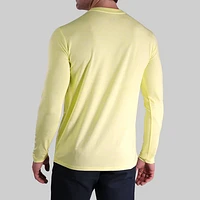 Luxury Heathered Light Yellow Long Sleeve Sweater