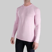 Luxury Heathered Light Pink Long Sleeve Sweater