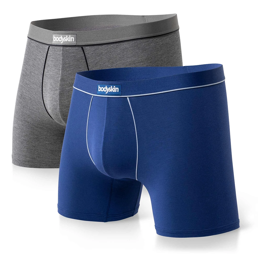 2 Daily Boxer Briefs : Mix grey & Royal