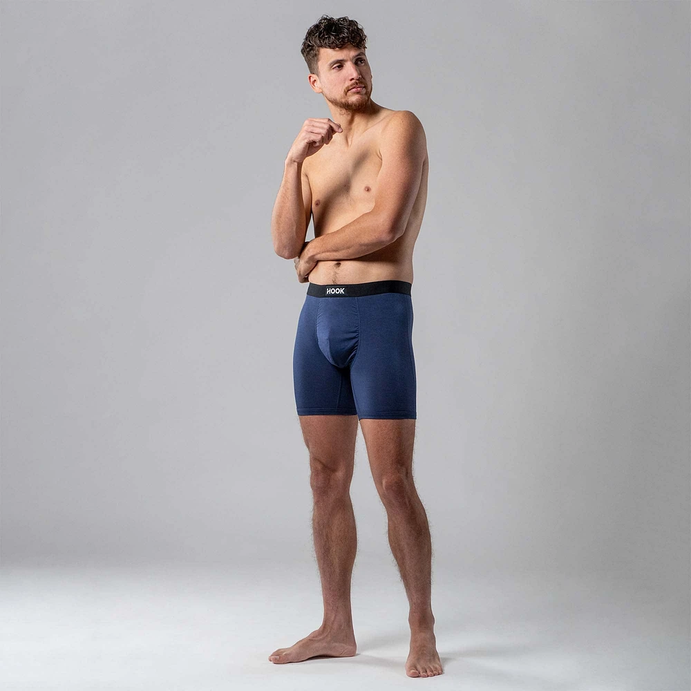 3 boxers Max : Noir, charcoal et bleu marine