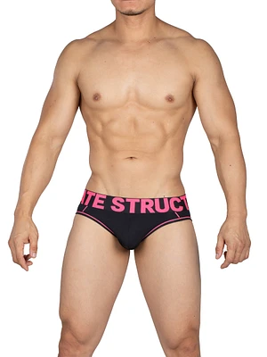 Slip Private Structure mini brief Black Magenta