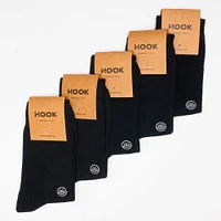 5 chaussettes mi-mollet: Noir