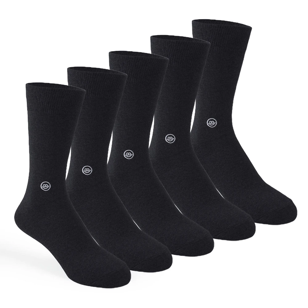 5 chaussettes mi-mollet: Noir