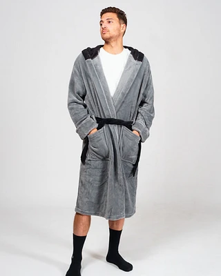 Robe de chambre Wanted Grey Contrast Black Hood