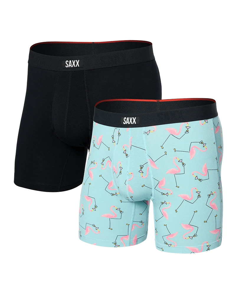 Pack de 2 boxers Vibe Xtra FLAMANT DRINKO/NOIR