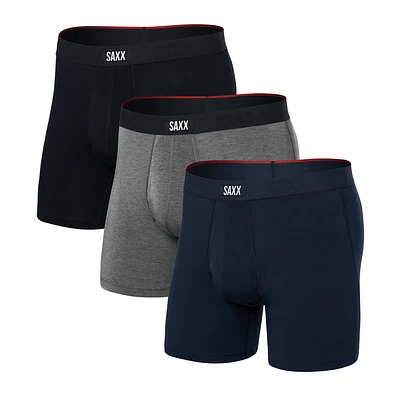 Vibe Xtra 3-Pack Boxers BLACK/DARK GREY HEATHER/NAVY