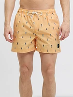 Maui Mini Stripe Swimsuit: Iceland Poppy
