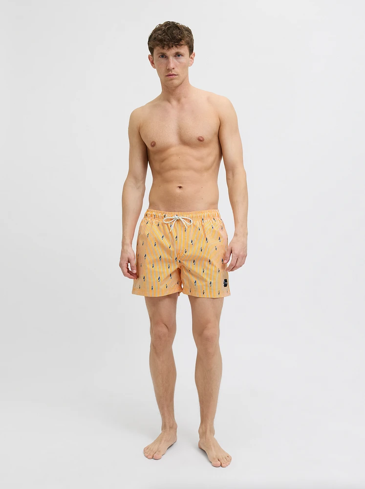 Maui Mini Stripe Swimsuit: Iceland Poppy