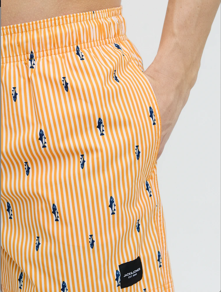 Maui Mini Stripe Swimsuit: Iceland Poppy