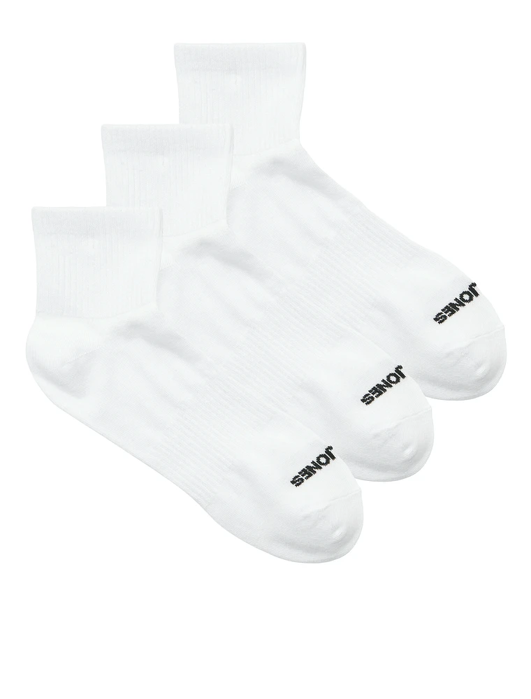 Pack of 3 pairs of Luca White short socks