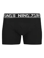 Nine Zero Boxer Shorts: Black